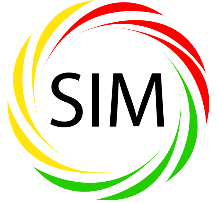 Savannah Intercultural Mission emblem: an adult and child standing on books, encircled by red, yellow and green arcs